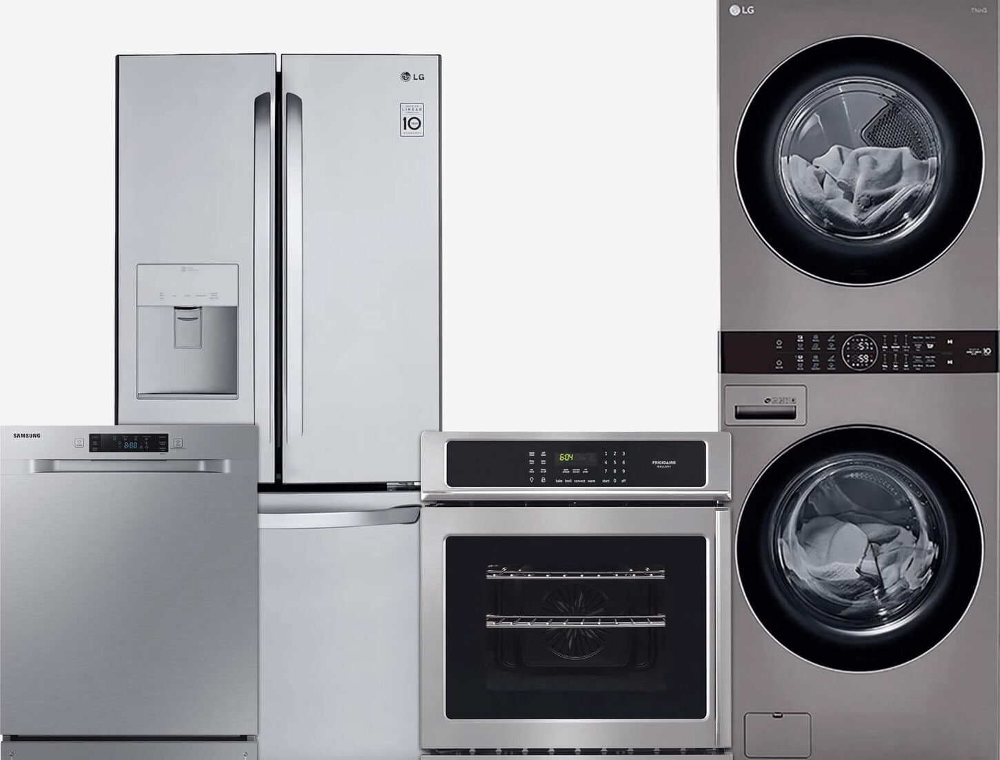 4 piece appliance collage