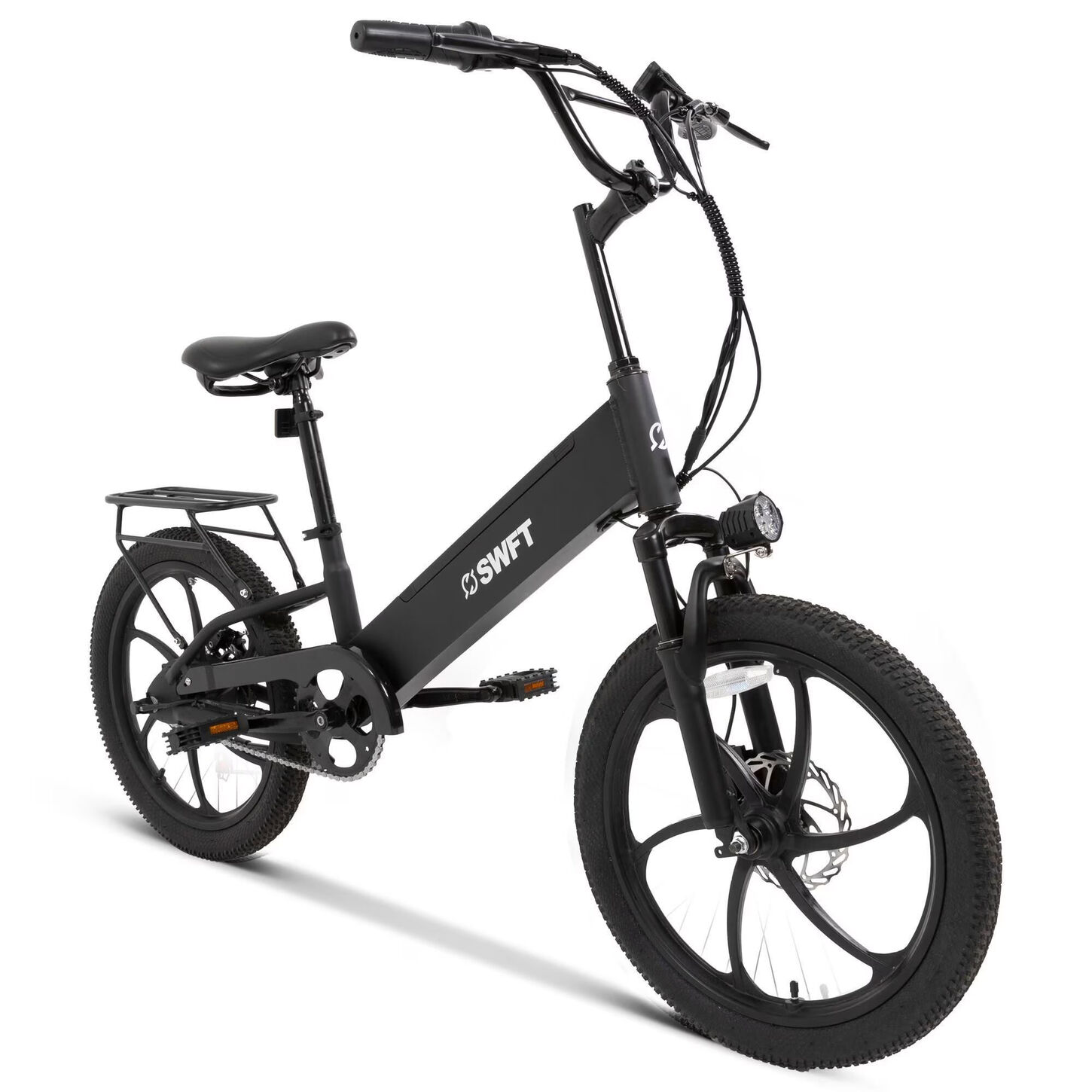Swift E-Bikes RX 20" Compact Electric Cruiser Bike in Black