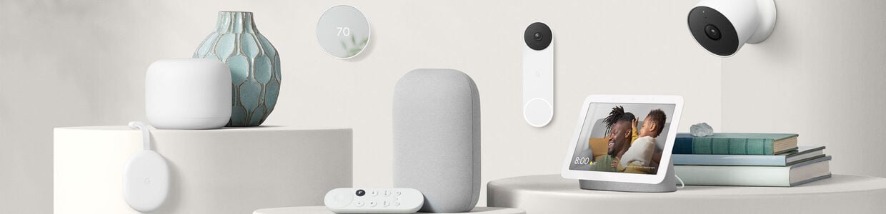 Google Nest Family of Products in White