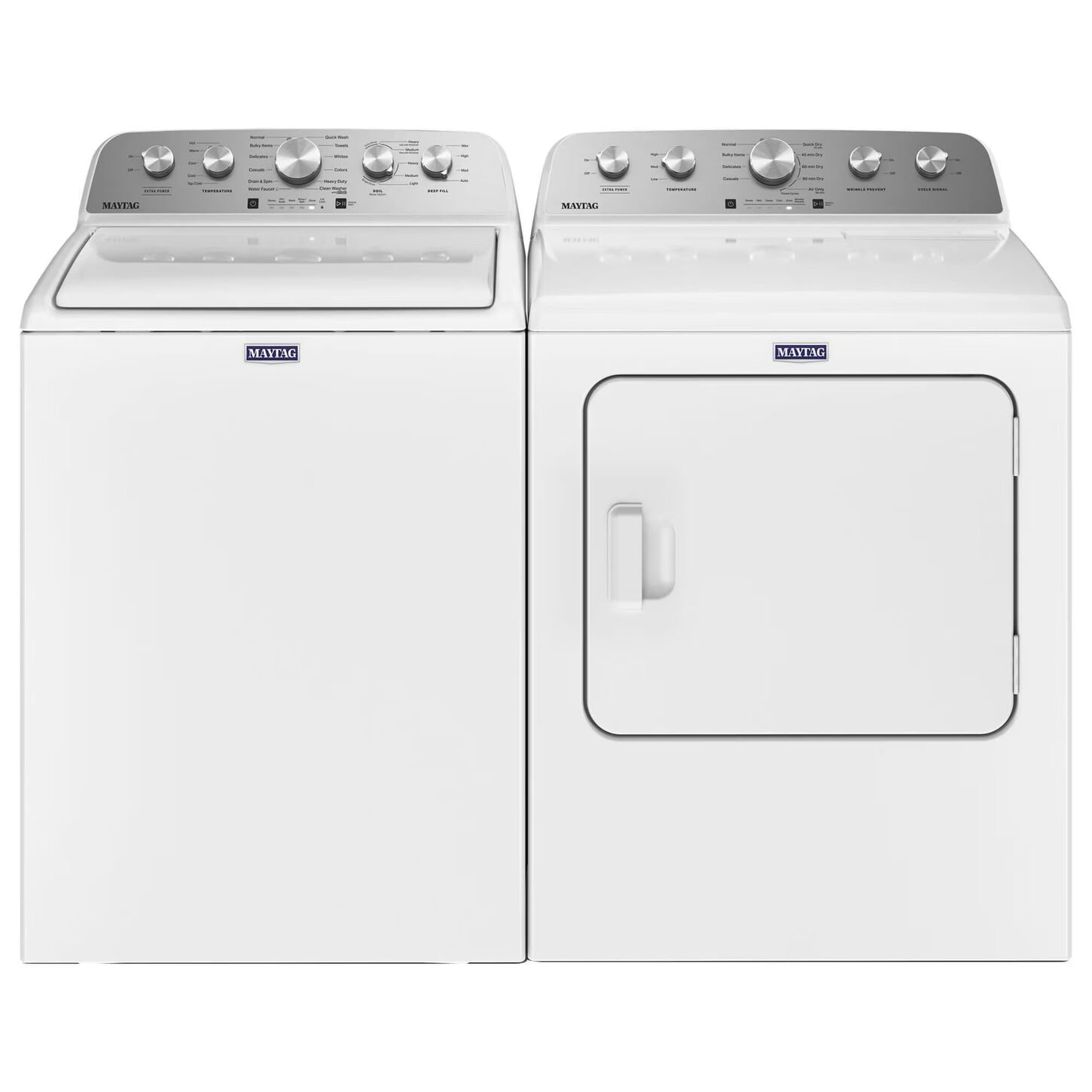 Maytag Laundry Pair with 4.5 Cu. Ft. Top-Load Washer and 7.0 Cu. Ft. Electric Dryer in White
