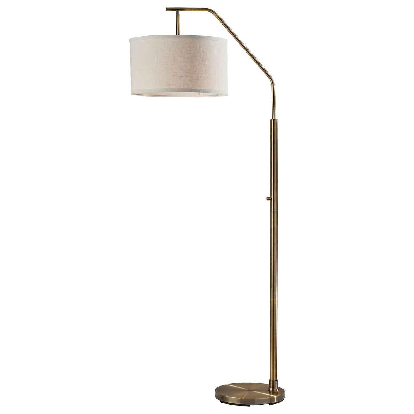 Adesso Max Floor Lamp in Antique Brass