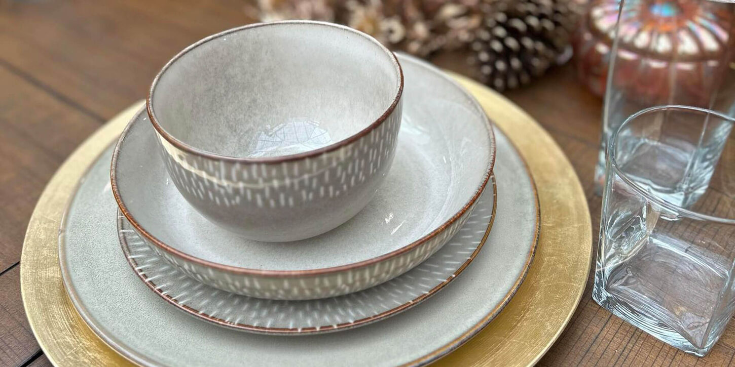 fall tableware and decor