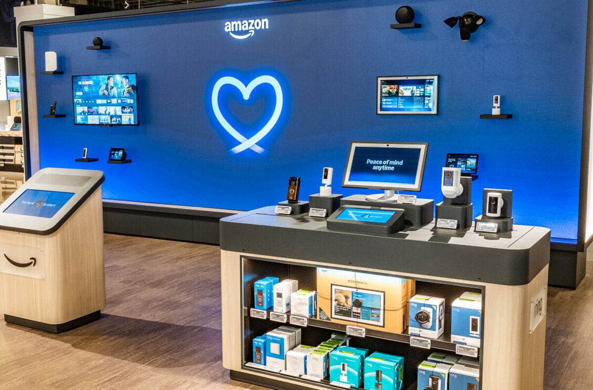 In-store Amazon display at Kansas City Kansas store