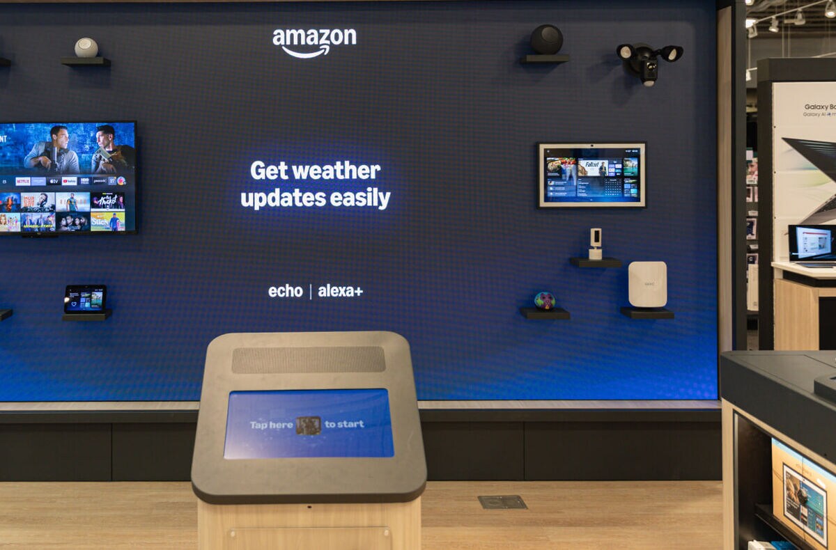 In-store Amazon display at Dallas-Forth Worth Texas store