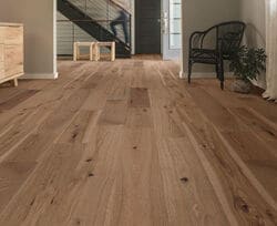 Living space with hardwood flooring