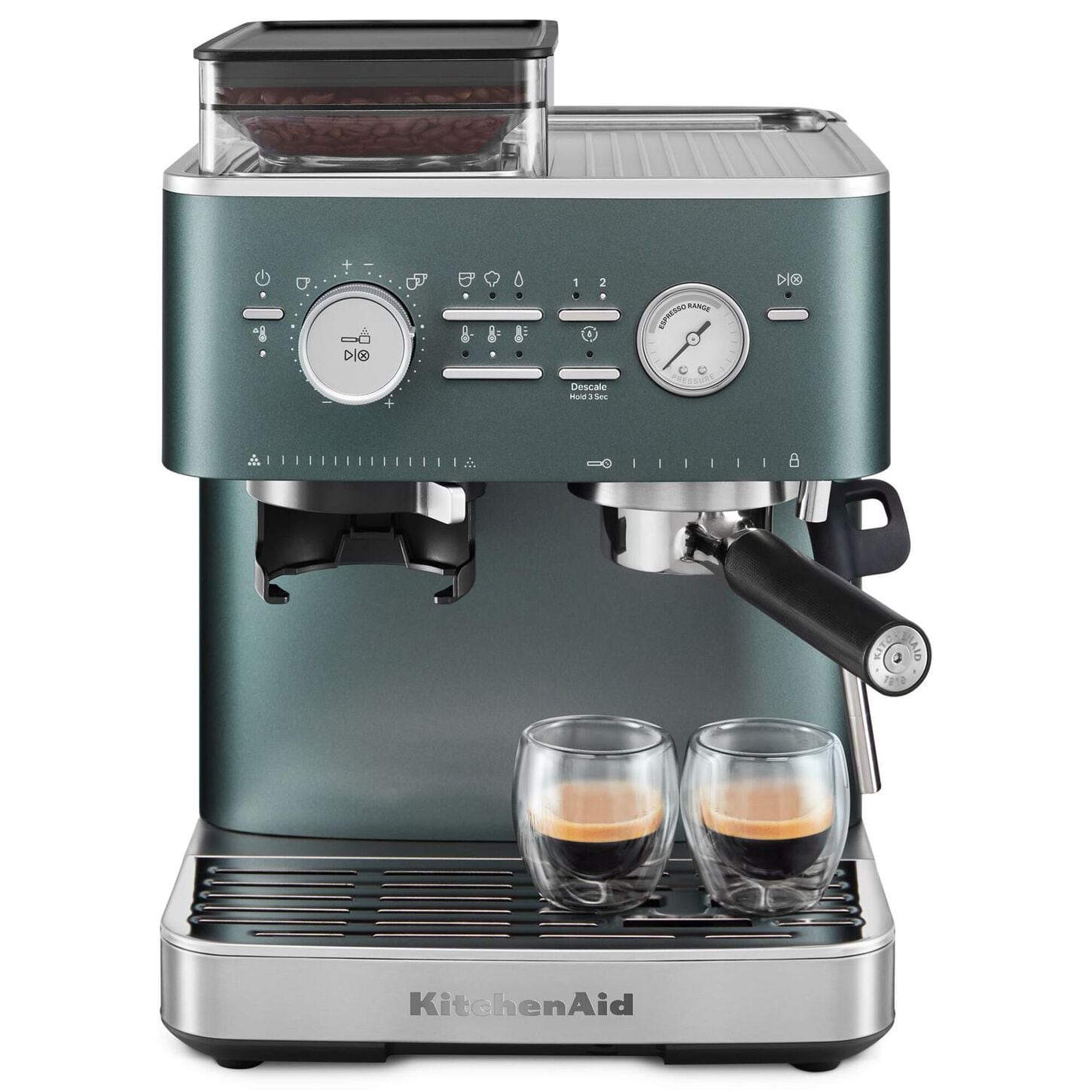 KitchenAid Semi Automatic Espresso Machine with Burr Grinder in Juniper