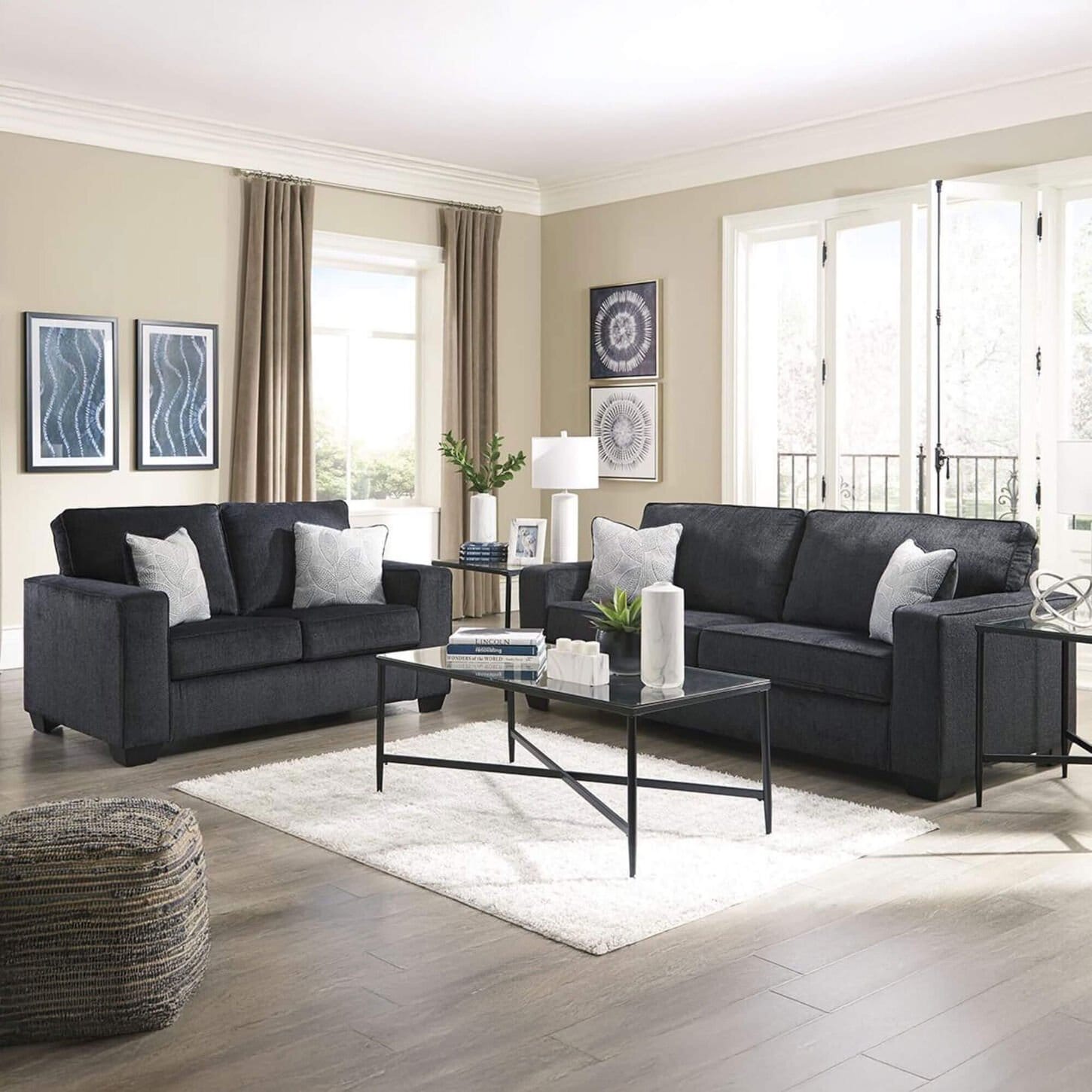 Ashley Altari Stationary Sofa in Slate