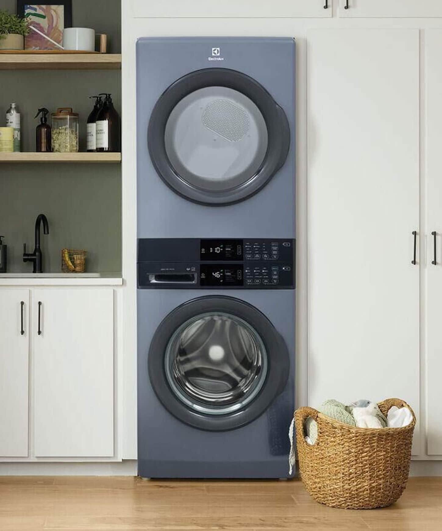 Electrolux 300 Series Electric Laundry Tower in Denim Blue