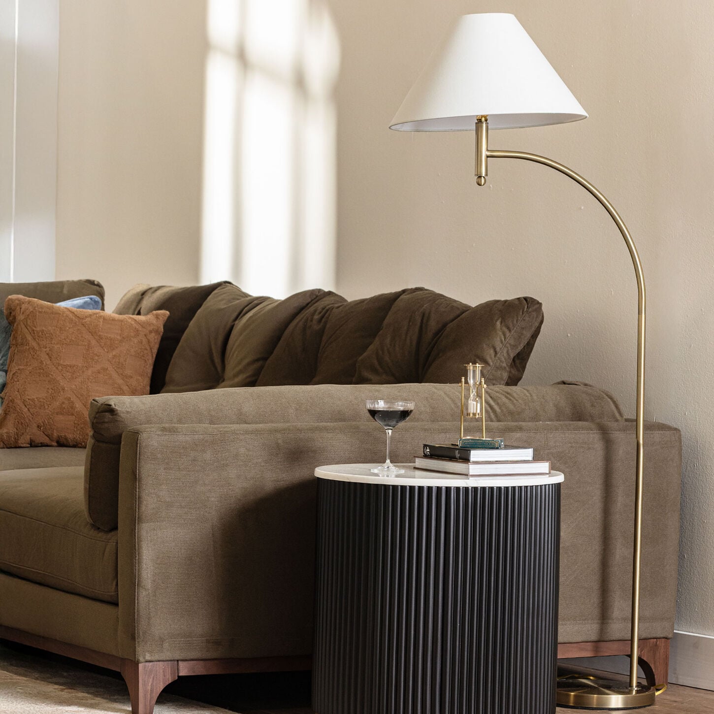Floor lamp in living room