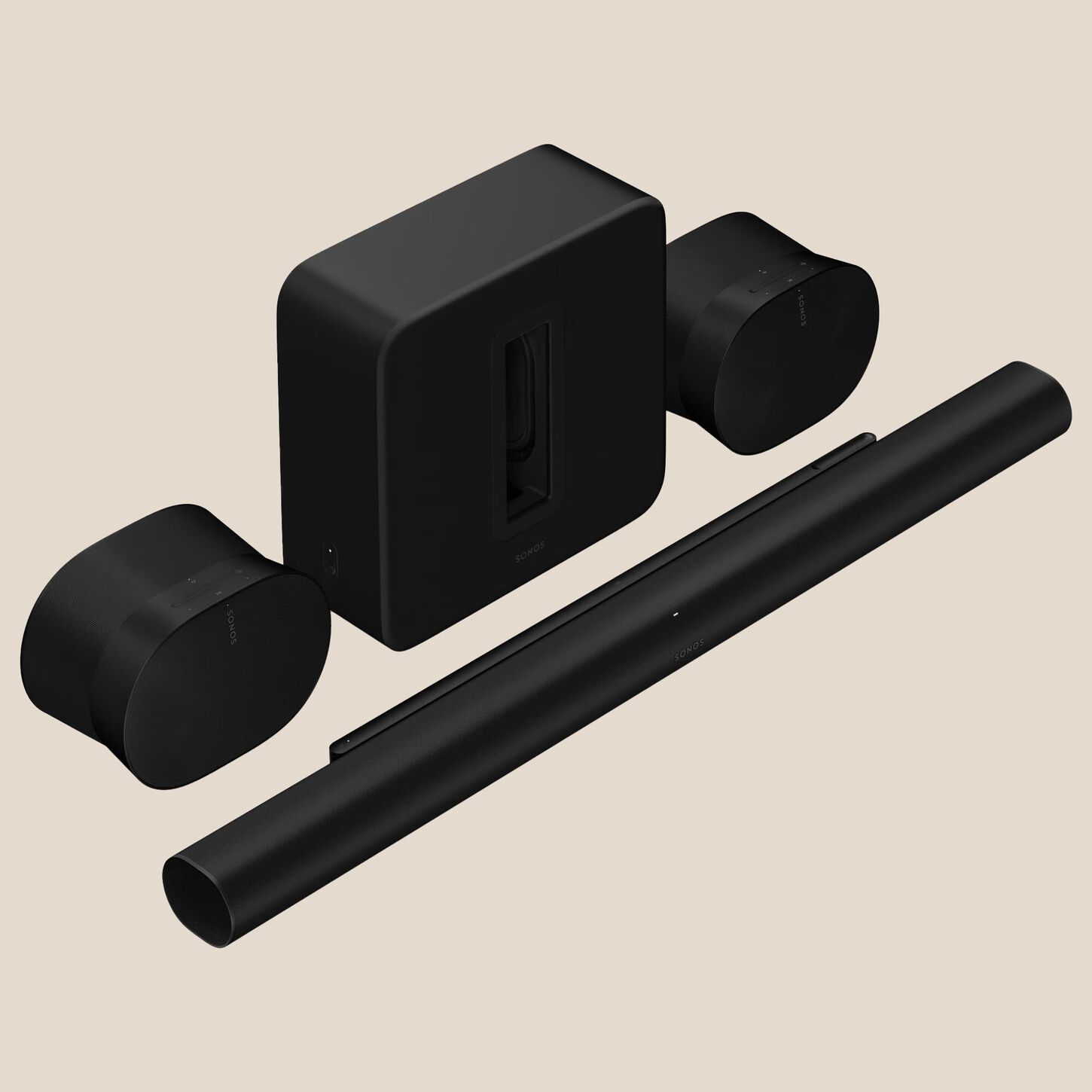 Sonos Premium Immersive Set with Arc Ultra, Sub 4 and Era 300 Pair in Black
