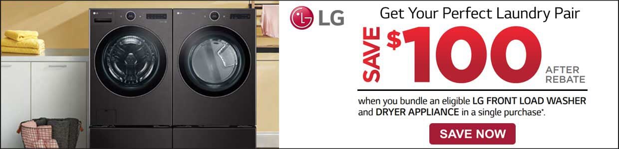 LG Laundry 100 off via rebate