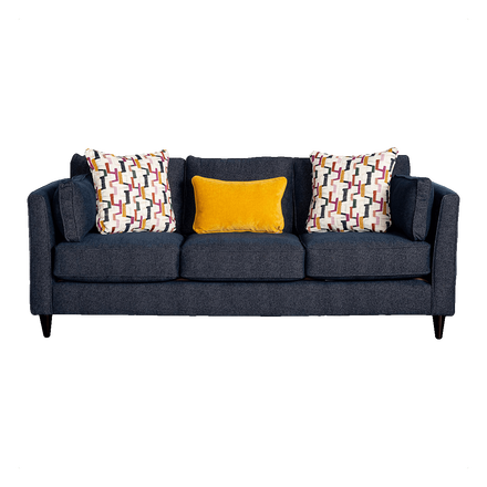 Xenia Contemporary Sofa in Theron Indigo