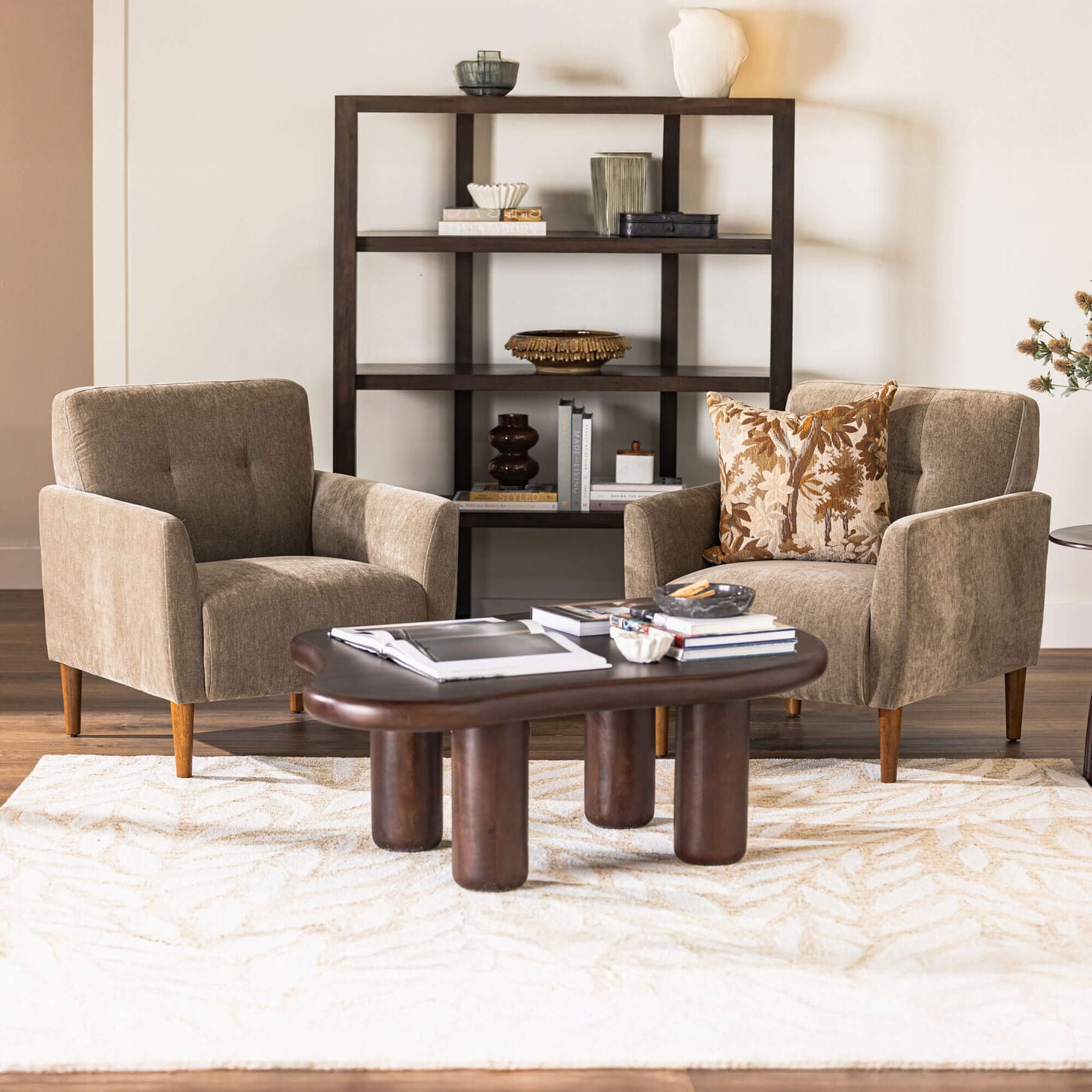 Two accent chairs