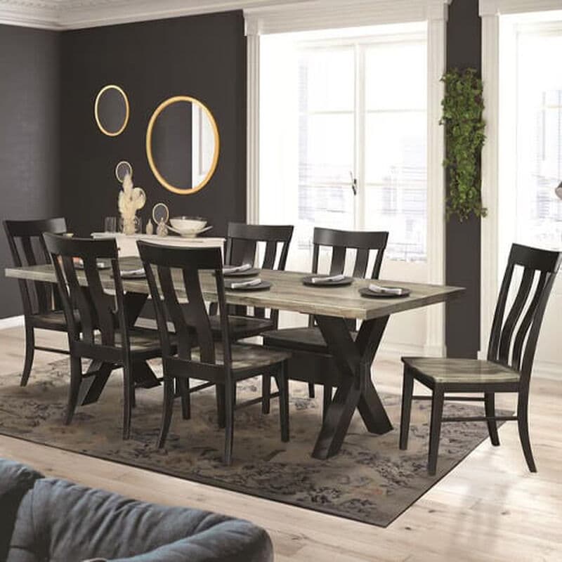 Gasch Xavier Dining Table and 6 Chairs in Onyx