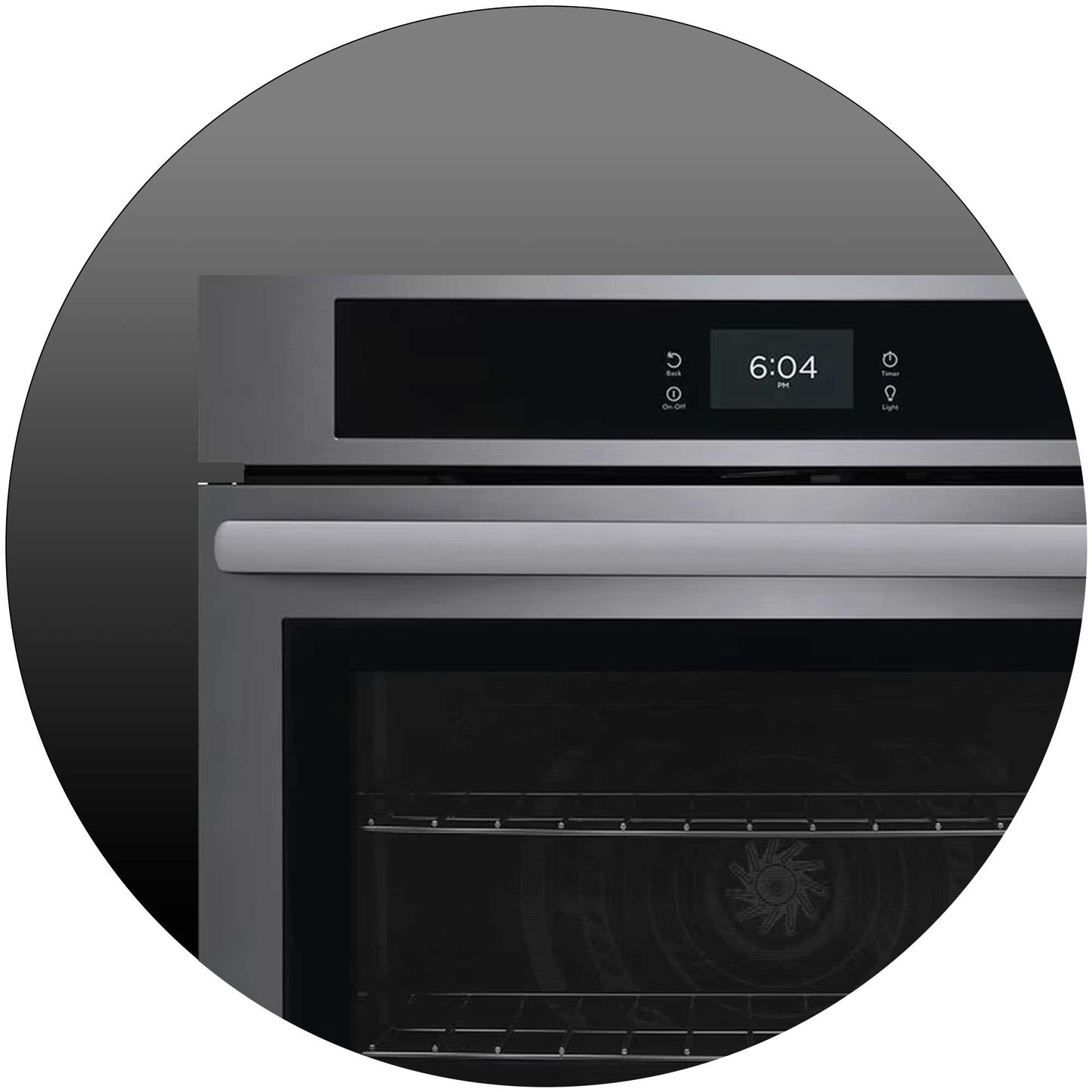 Black stainless steel wall ovens