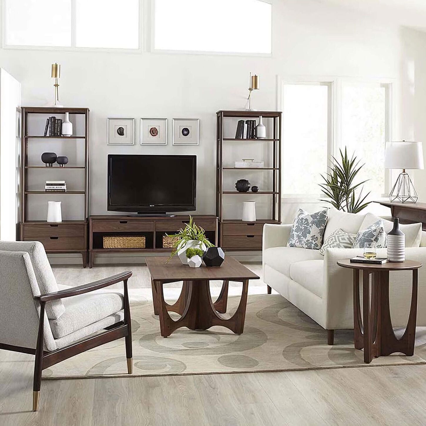 Stickley Furniture Walnut Grove 52" Rectangular Cocktail Table in Walnut