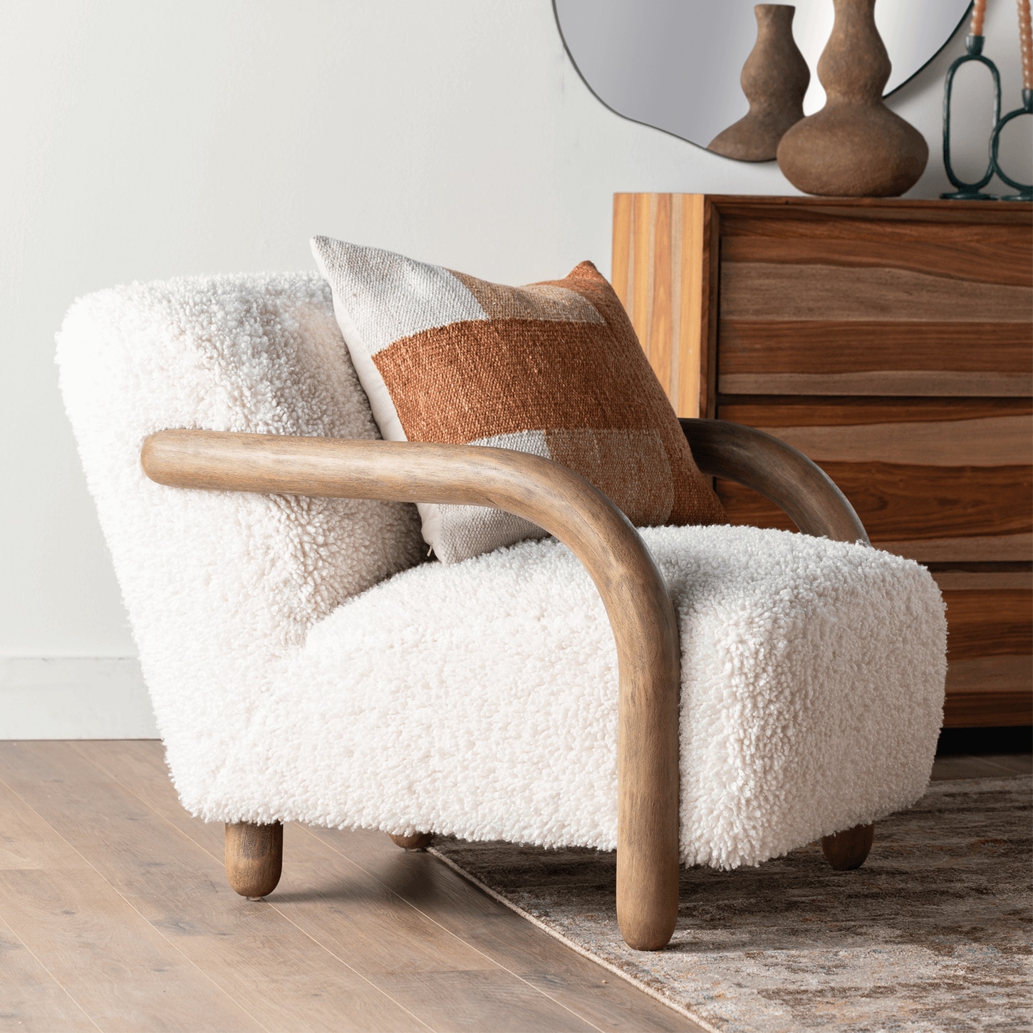 Accent Chair with throw pillow