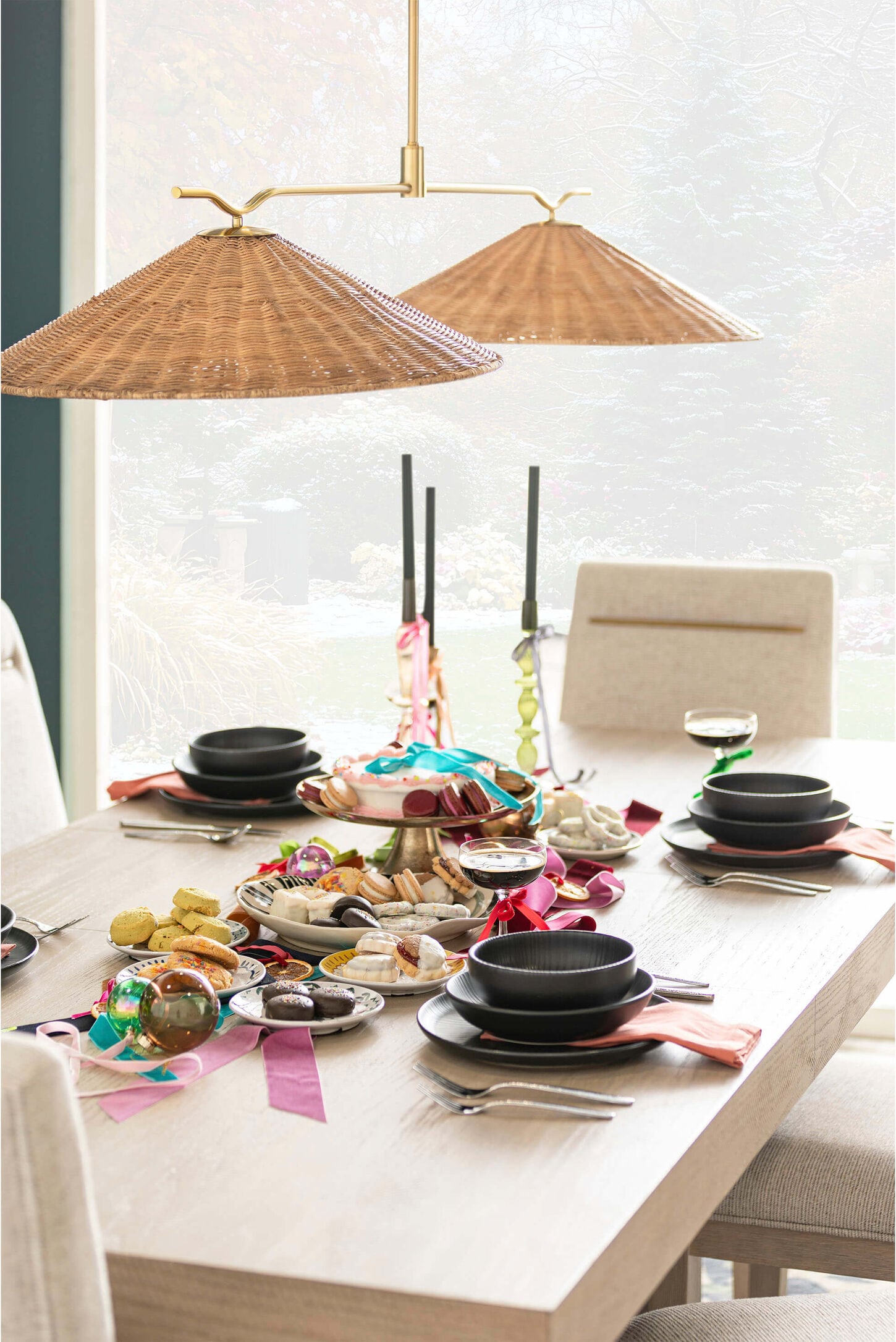 Dining room decorating with Christmas and Holiday Themed