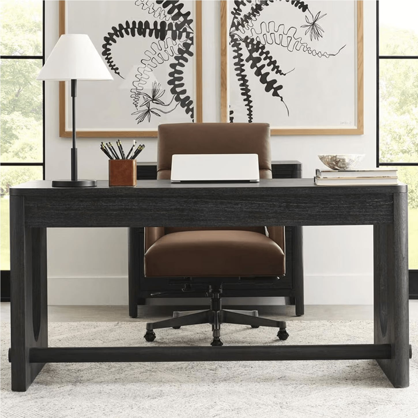 Riva Ridge Sloane 60" Writing Desk in Mink