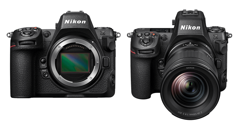 Nikon Z8 with and without a lens.
