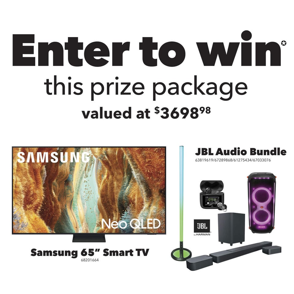 Samsung TV and JBL electronic bundle
