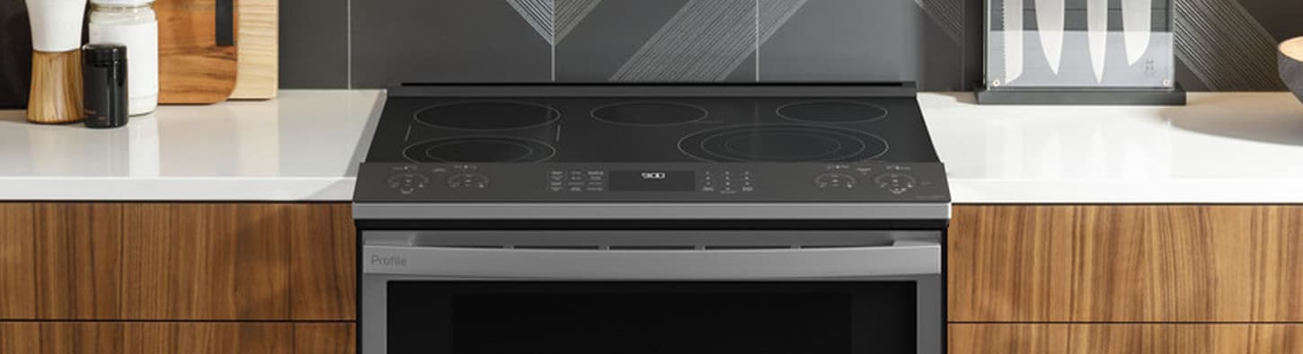 GE Profile Electric Range in Stainless Steel