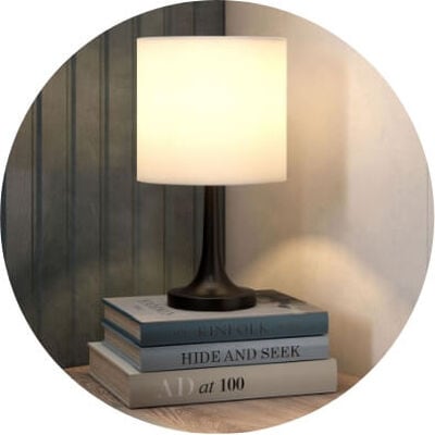 Hudson and Canal Mansfield Mini Table Lamp in Black