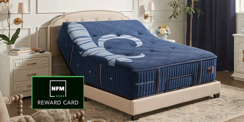 stearns & foster mattress on adjustable bases with reward card image