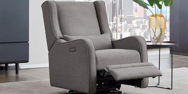 Eastern Shore Elsa Power Swivel Glider in Harbor Gray
