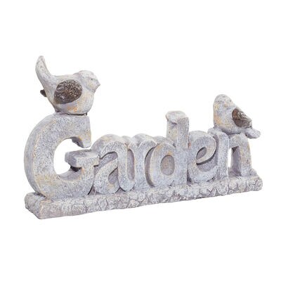 Maple and Jade Country Birds Garden Sign Sculpture