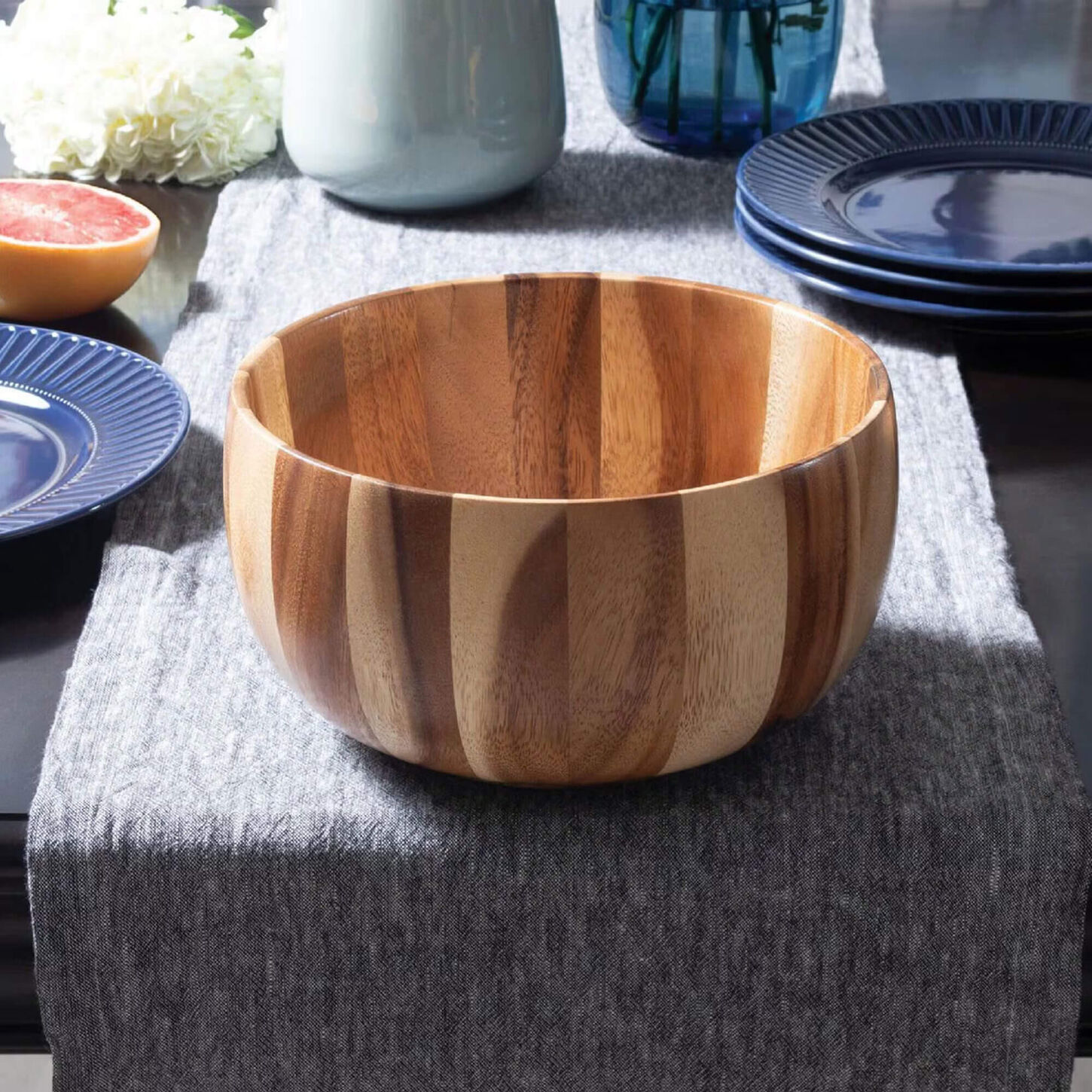 Lipper International Large Sunburst Salad Bowl in Brown