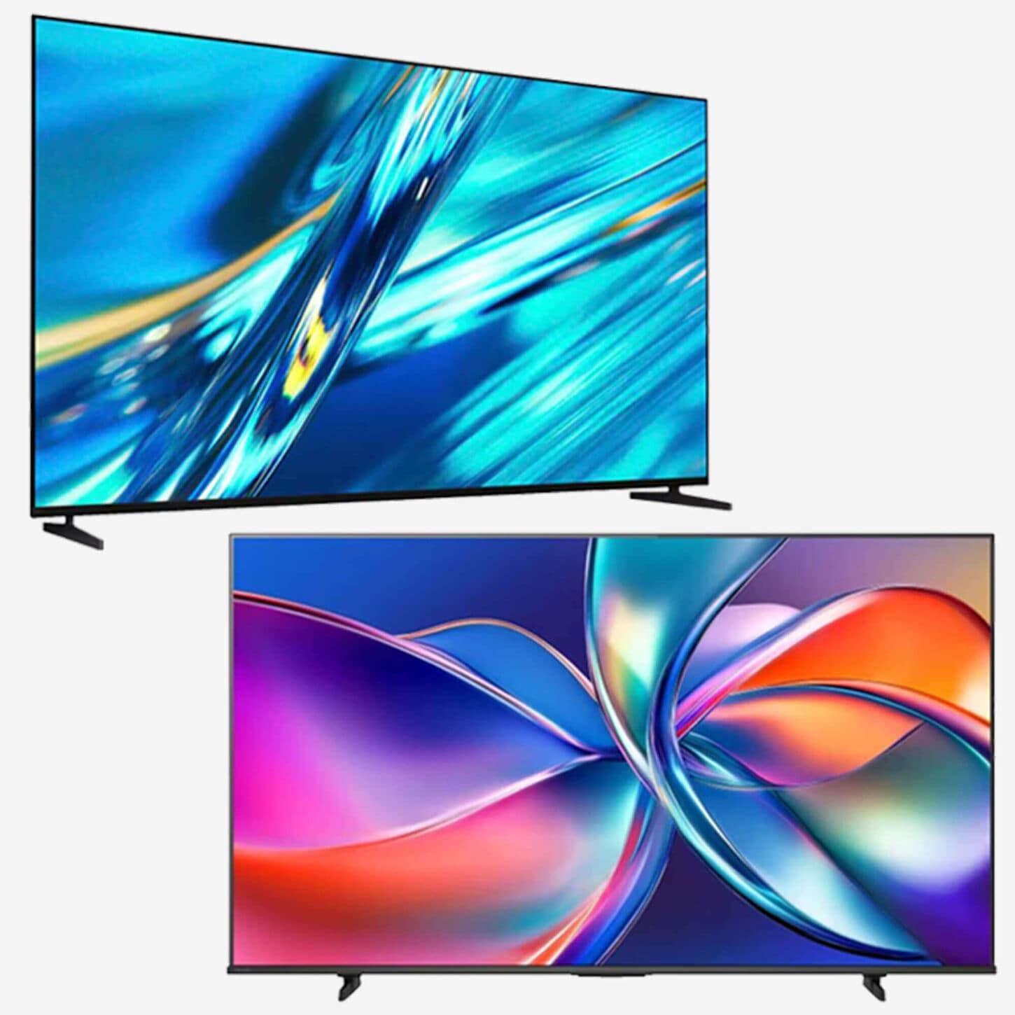 Collage with two TVs
