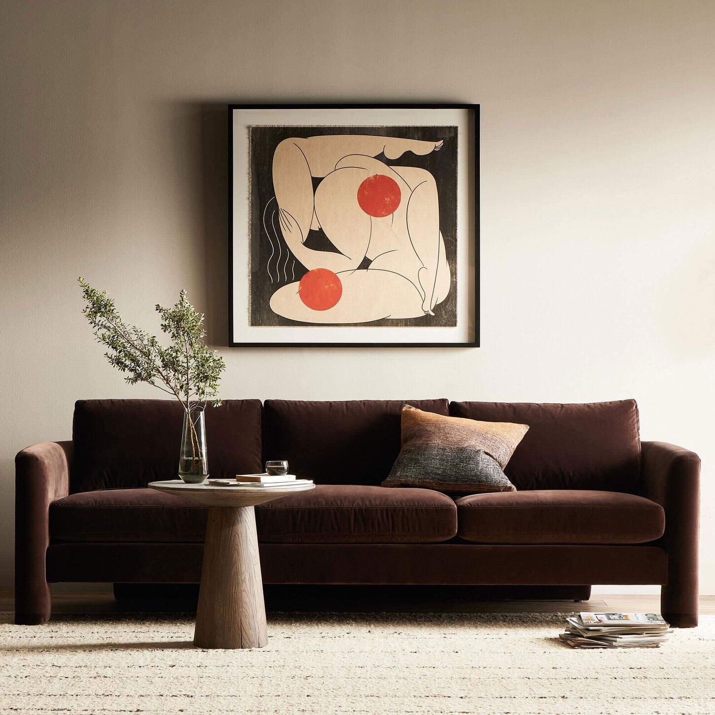 Four Hands Katya Sofa in Surrey Cocoa
