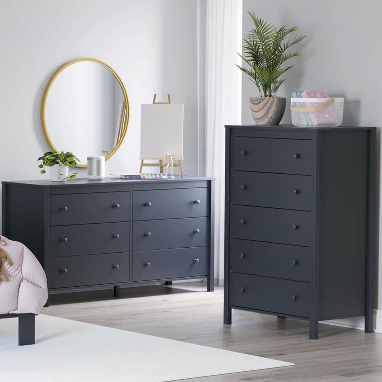 Ashley Simmenfort 6-Drawer Dresser and Chests in Navy Blue