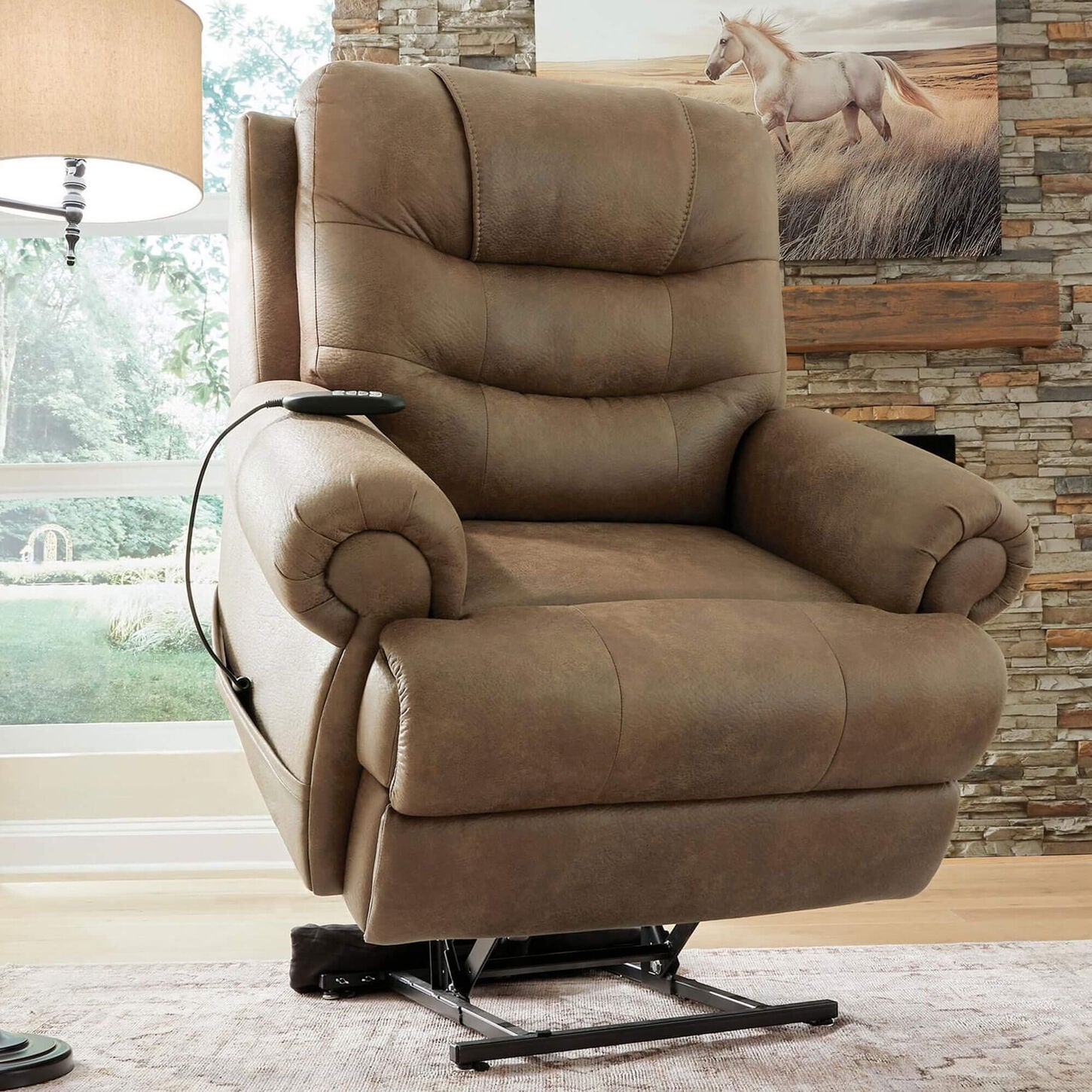 Ashley Revived and Restored Power Lift Recliner in Earth