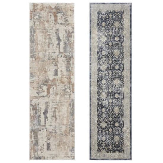 Two runner rugs in different styles highlighting wide style selection