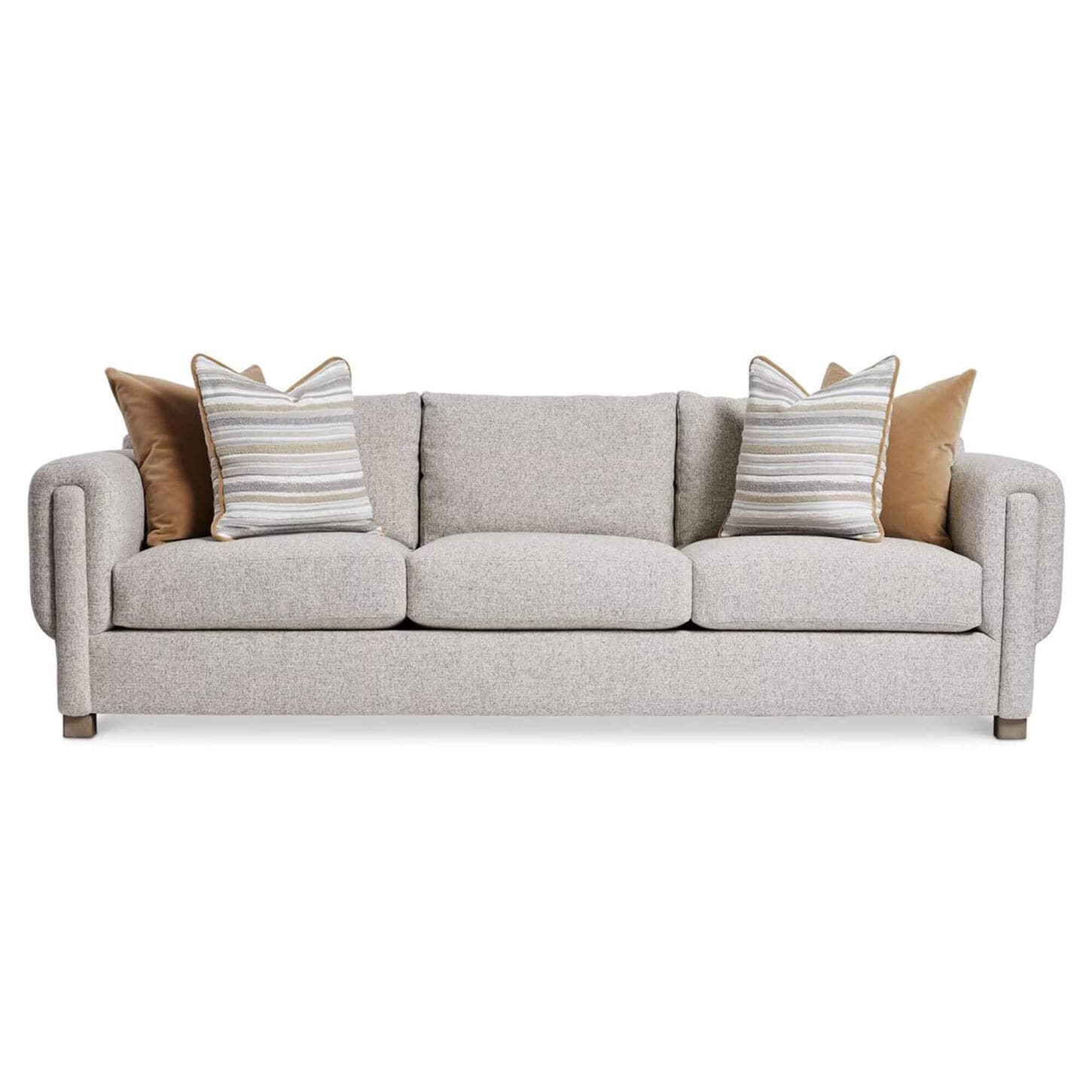 Bernhardt Tori Stationary Fabric Sofa in Heather Brown