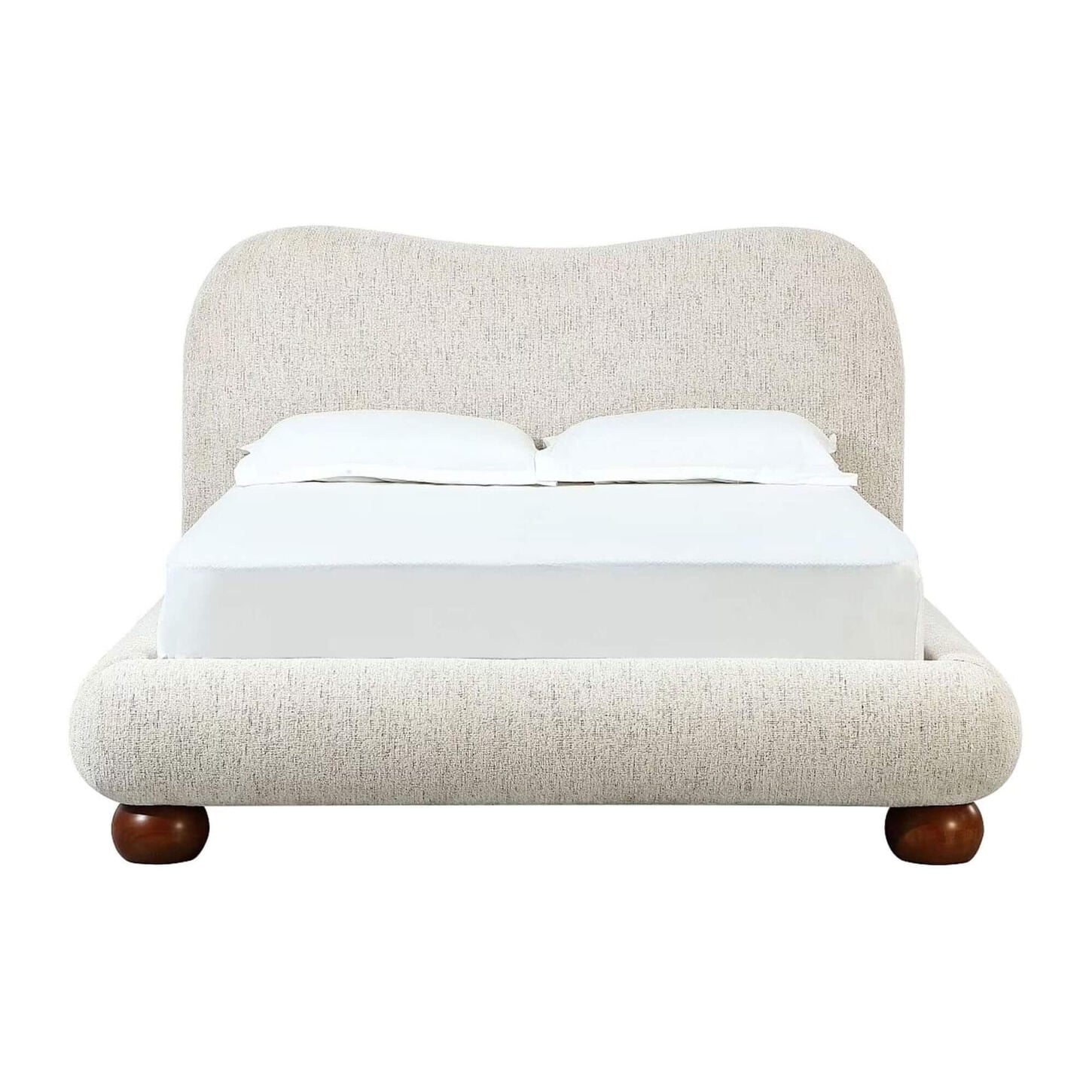 37B Anansi Afra Eastern King Upholstered Platform Bed in Chinchilla