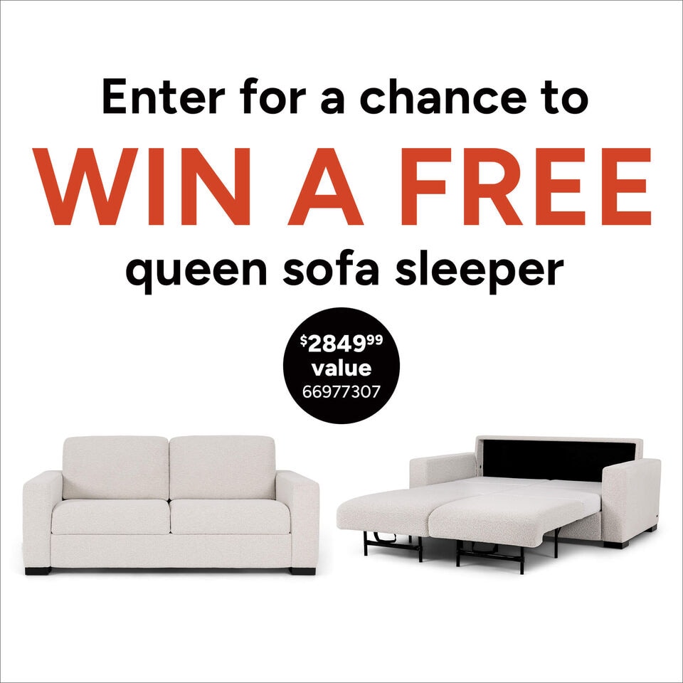 Queen Sofa Sleeper in off-white color