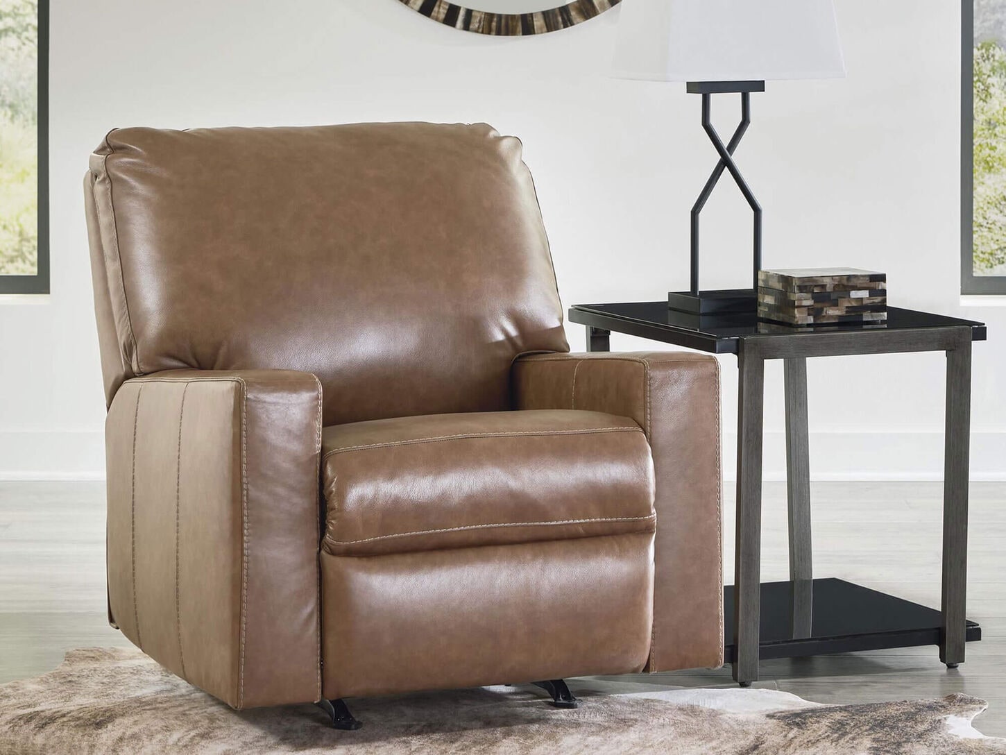 Ashley Bolsena Manual Recliner in Caramel