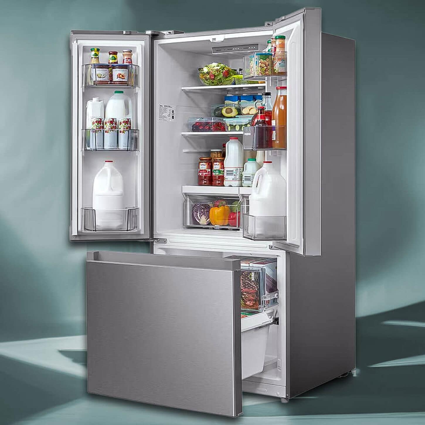 Midea 18.4 Cu. Ft. French Door Refrigerator in Stainless Steel