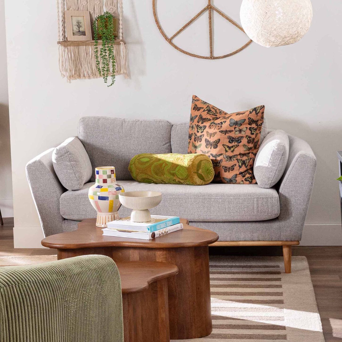 Golden Wave Furniture Reverie Stationary Upholstered Loveseat in Grey