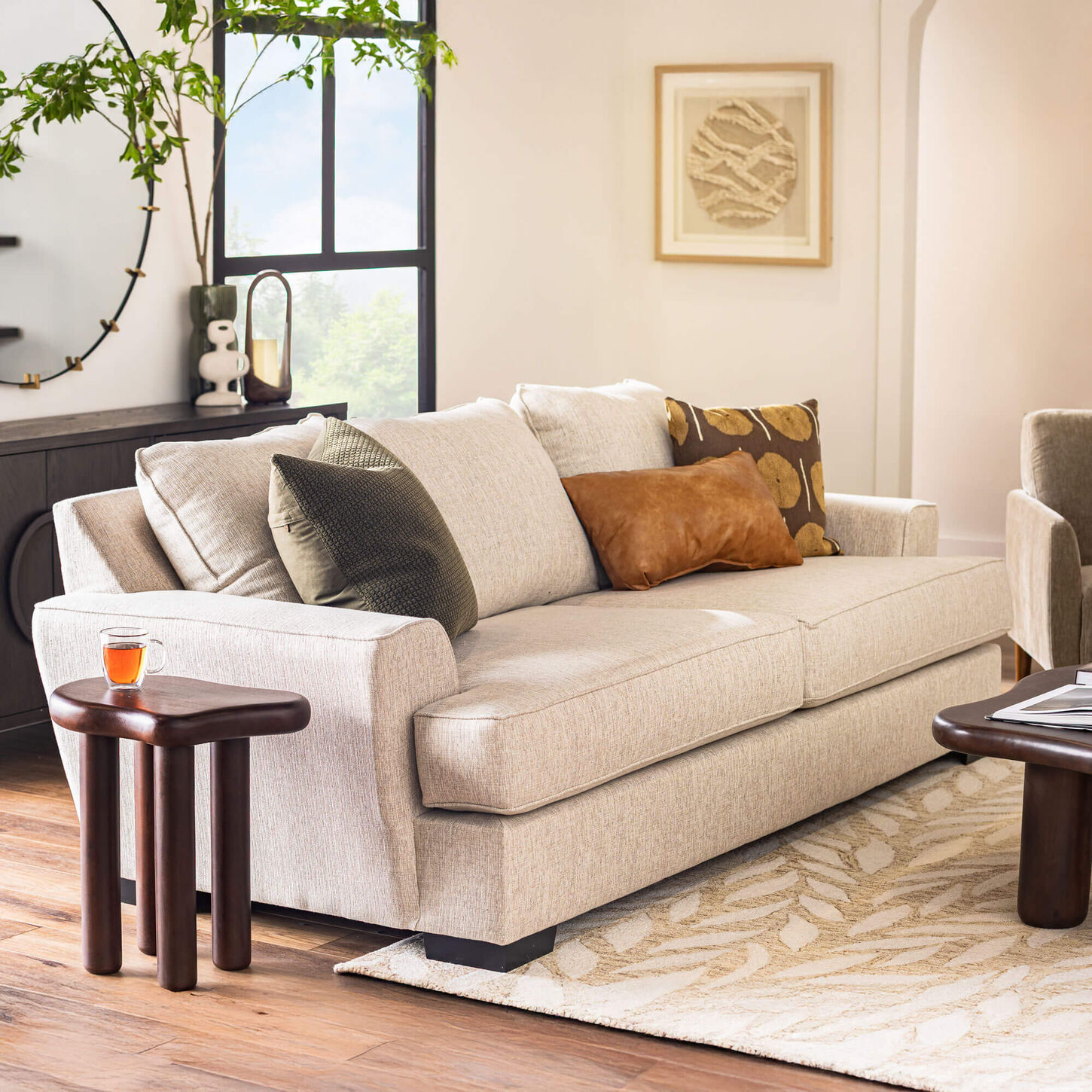 Fabric sofa