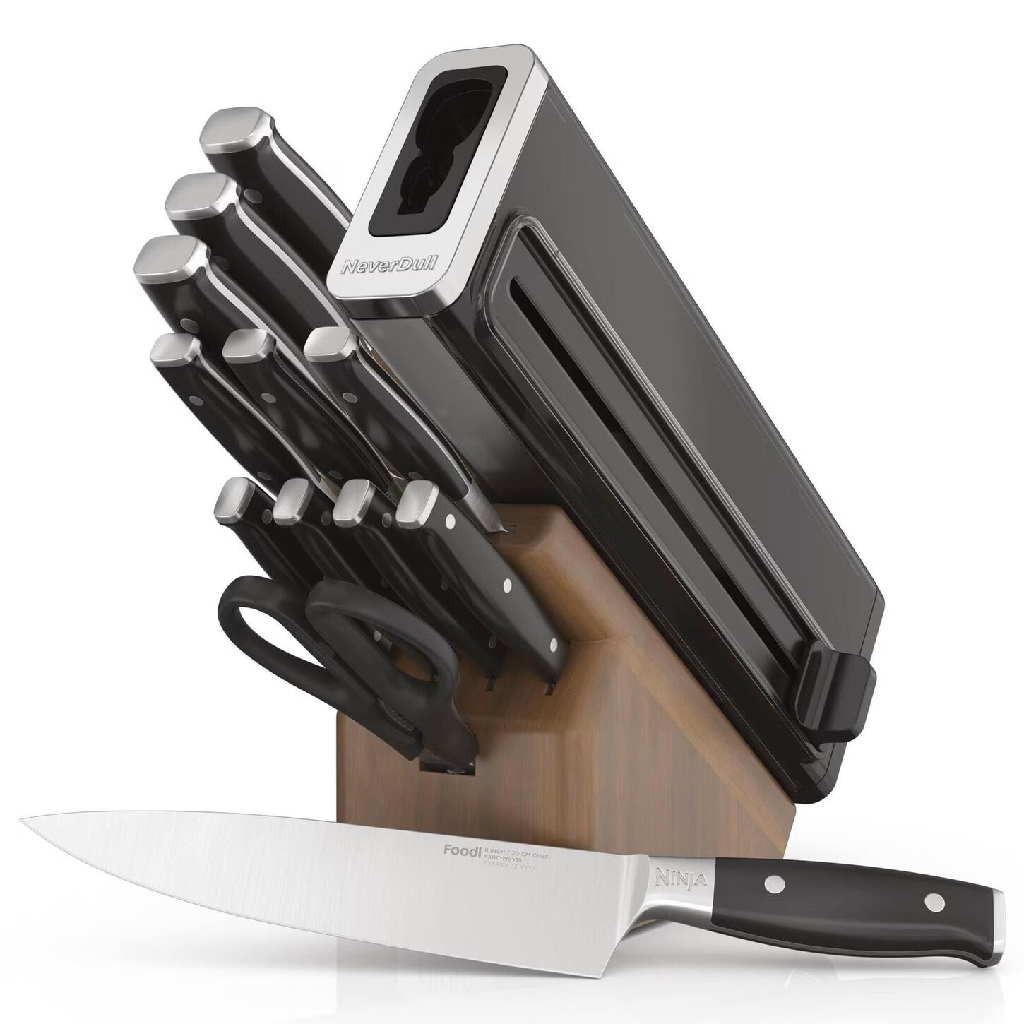 Ninja 13-Piece Knife Block Set in Walnut and Black