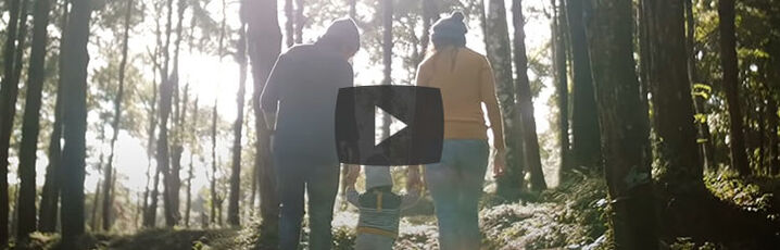 Video thumbnail of family walking in park together