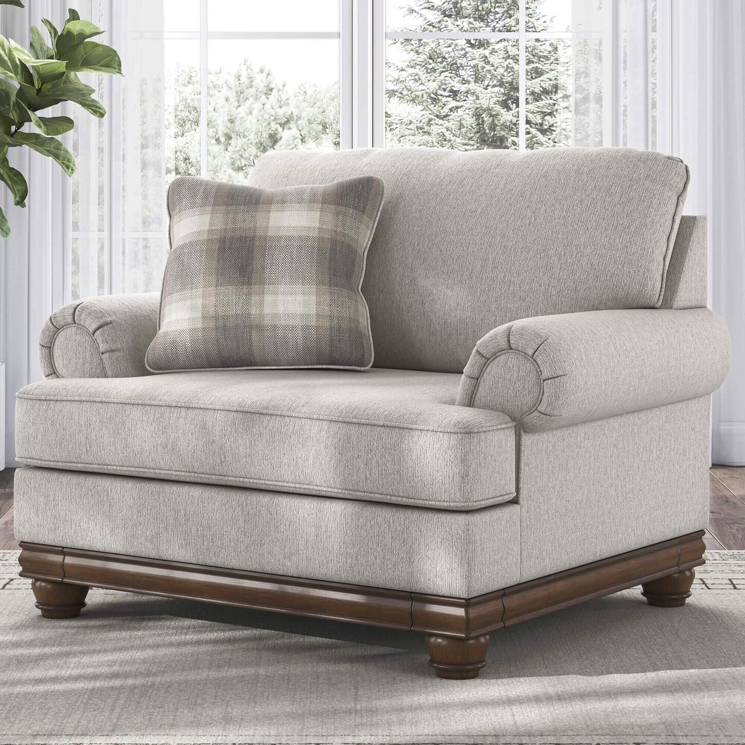 Ashley Clearbrooke Chair and a Half in Sandstone