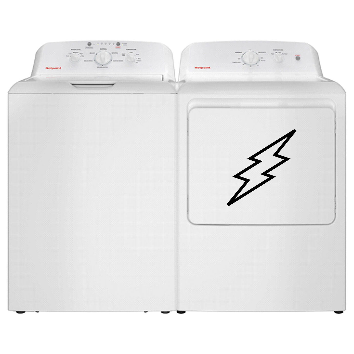 Hotpoint 4.0 Cu. Ft. Top Load Washer and 6.2 Cu. Ft. Electric Dryer Laundry Pair in White