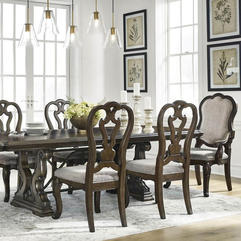 Millenium Maylee 7-Piece Dining Set in Dark Brown