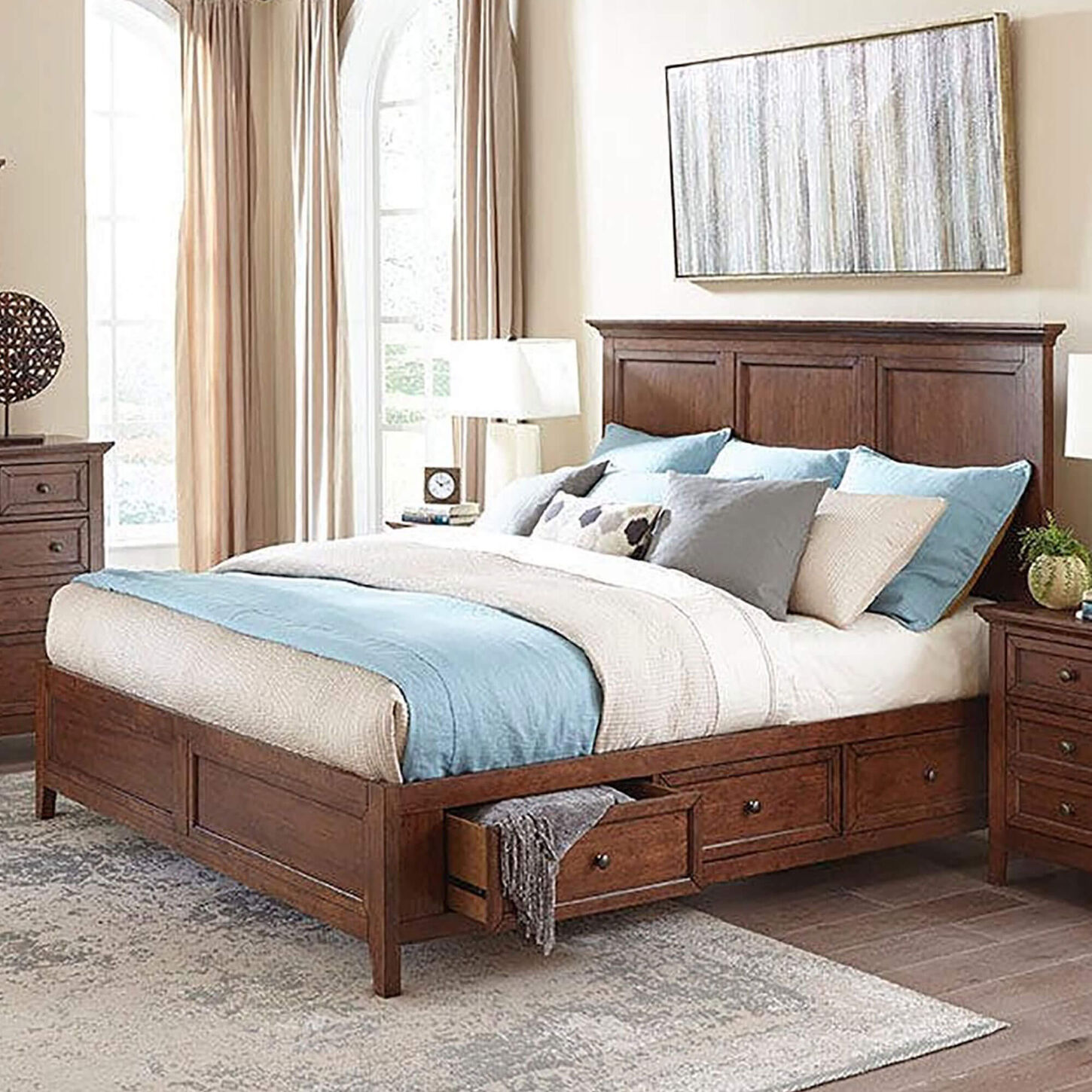 Hawthorne Furniture San Mateo Queen Storage Bed in Tuscan