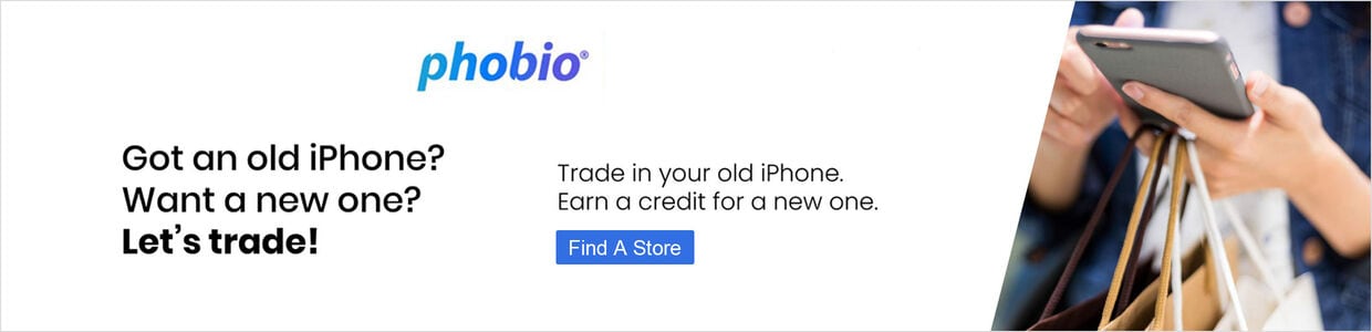 Phobio Got an Old iPhone? Want a new one? Let's trade! Trade in your old iPhone. Earn a credit for a new one | Find a Store